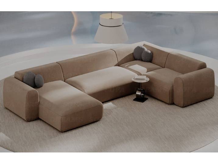 Stoff Wohnlandschaft Cortegada U-Form