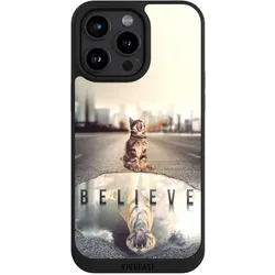 Nivocase Handyhülle für Apple iPhone 15 Pro Max Hülle NIVOpure Case Schwarz Motivation Tiere Tiger (Apple iPhone 15 Pro Max), Smartphone Hülle, Schwarz