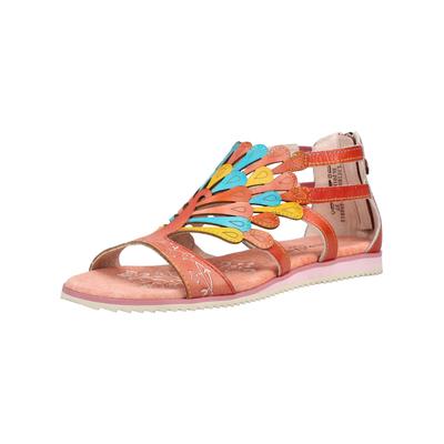 Riemchensandale LAURA VITA "LAURA VITA Sandalen Leder", Damen, Gr. 36, bunt (coral), Leder, Schuhe Riemchensandale