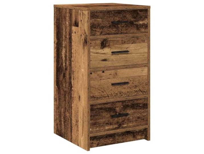 GHVBNMF Sideboard Altholz-Optik 40x41x75 cm Kommode Holzwerkstoff Kompakter Beistellschrank in Altholz-Optik mit Schublade für Wohnzimmer, Esszimmer und Flur.
