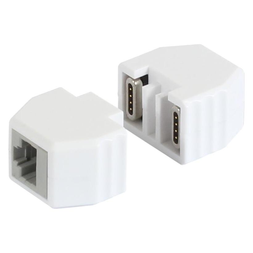 Allnet TP-TP Kupplung,CAT6A,Buchse,1:1,8-pol., RJ45, magnetische Sicherungskupplung 50er Bulk Set, Abwurfb (Netzwerk Kupplung) (ALL-RJ45-Magnet50er)