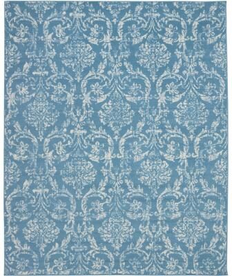 Nourison Jubilant Vintage Farmhouse Damask Area Rug