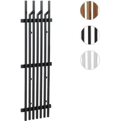 MCA Garderobenpaneel HWC-P57, Wandgarderobe Garderobenleiste Holzgarderobe, Massiv-Holz 135x40cm Eiche ~ schwarz