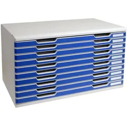 EXACOMPTA Schubladenbox »Classic Modulo« 10 Schubladen - A3+ grau, 57.6x32x35 cm
