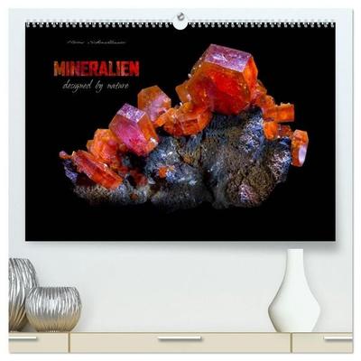 MINERALIEN designed by nature (hochwertiger Premium Wandkalender 2027 DIN A2 quer), Kunstdruck in Hochglanz