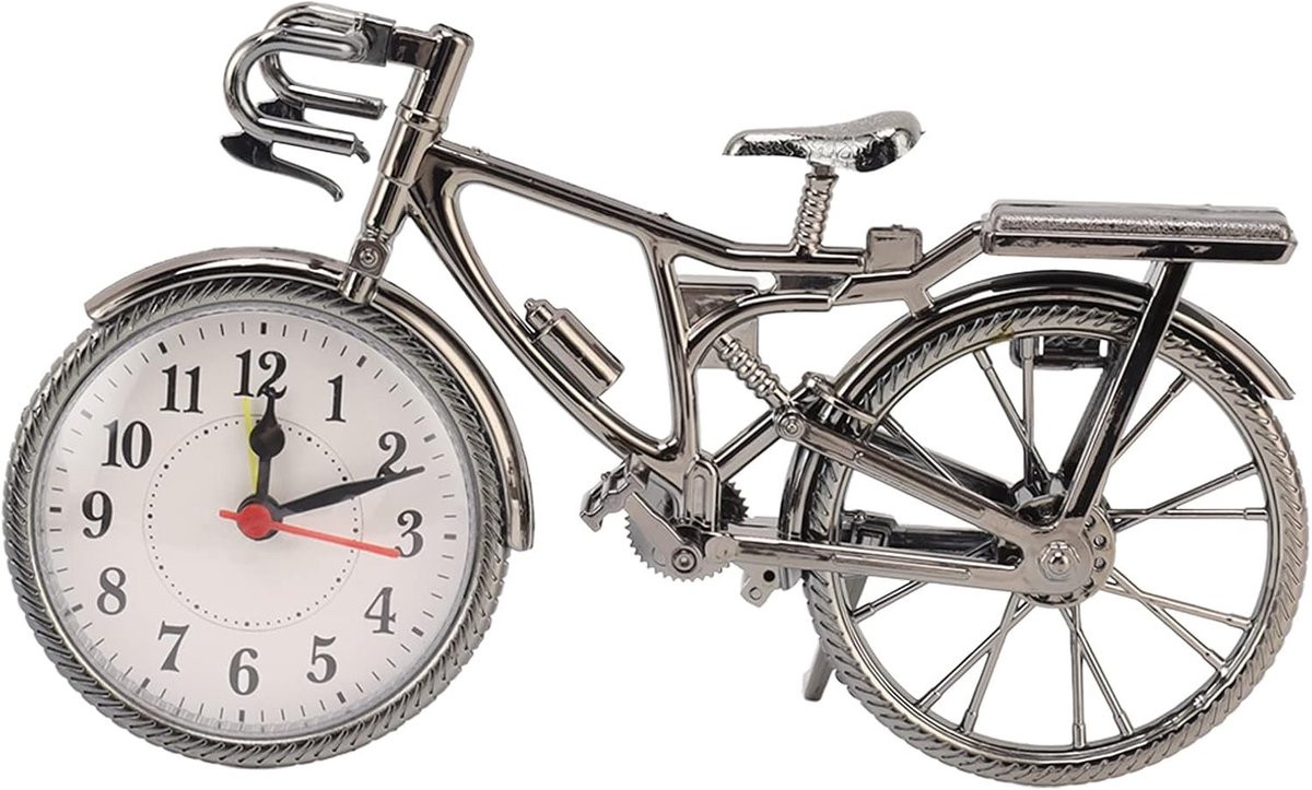 Vintage Fiets Tafelklok Retro Decoratieve Klok voor Thuis of Kantoor