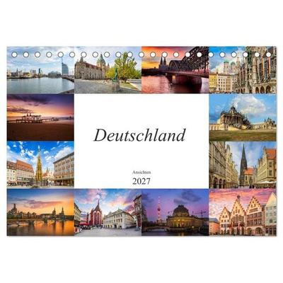 Deutschland Ansichten (Tischkalender 2027 DIN A5 quer), CALVENDO Monatskalender