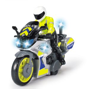 Dickie-Toys 203712018 Fahrzeug Yamaha Polizeimotorrad, mit Polizist, Licht & Sound