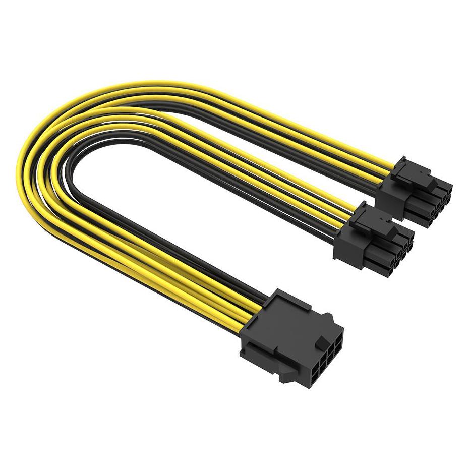 Akasa Kabel PCIe 8-Pin auf Dual PCIe (6+2)-Pin Splitterkabel, 6 Sätze (24 cm) (AK-CBPW24-KT06)