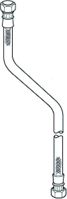 Hansa Anschlussdruckschlauch 1000mm 59912246 L=1000, G3/4xG3/4