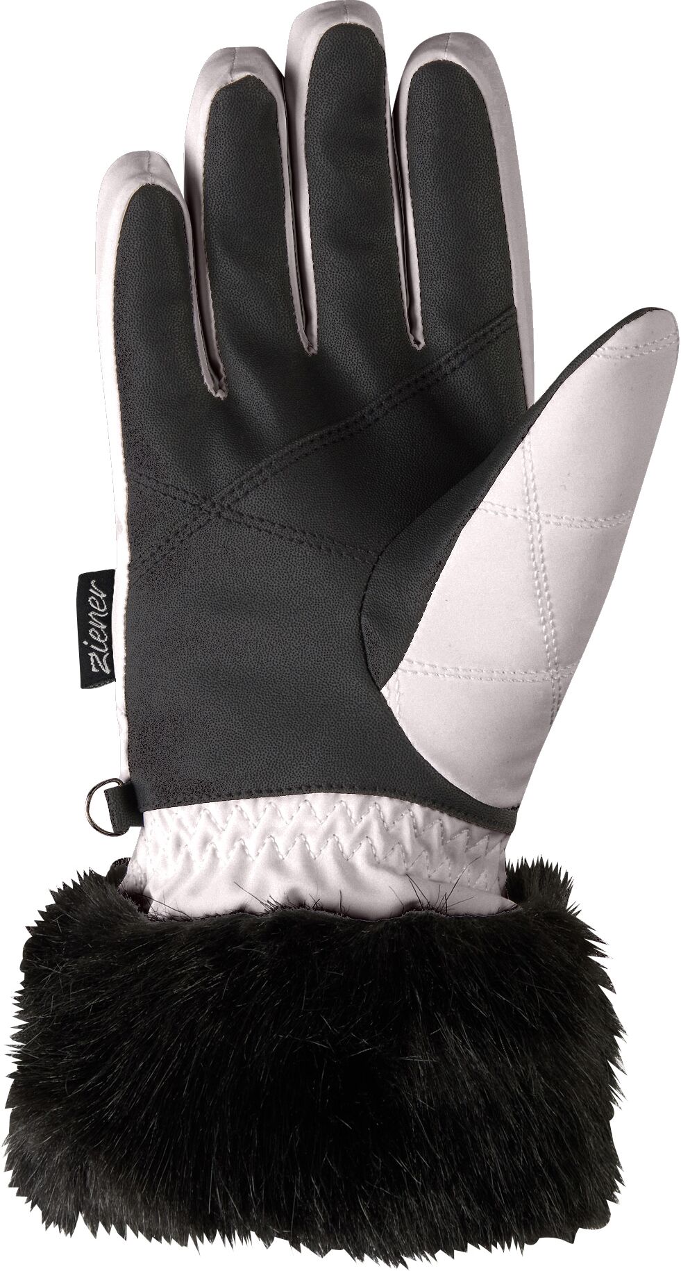 Strickhandschuhe ZIENER "KWINZ-Z glove lady", Damen, Gr. 6,5, silber (metallic silber), Polyester, Handschuhe Strickhandschuhe