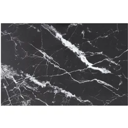 vidaXL Tischplatte Schwarz 100x62 cm 8 mm Hartglas in Marmoroptik