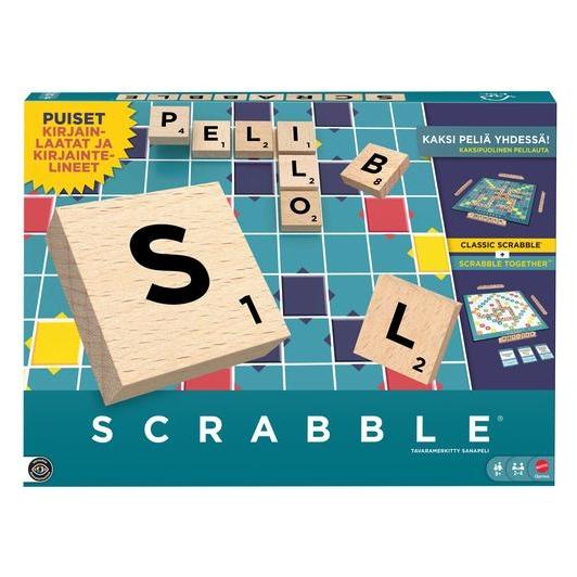 Mattel Scrabble Wood Edition Board Game (Finnisch, 2 - 4 Spieler) (JLJ60)