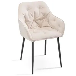 2er-Set Actona Stuhl Brooke Stoff Beige Sand
