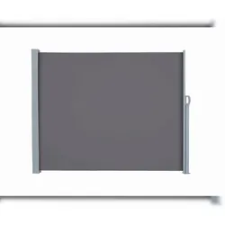 DELUKE Seitenmarkise OLYP Anthrazit Polyester Markise ausziehbar Sonnenschutz Windschutz Terrasse/Balkon