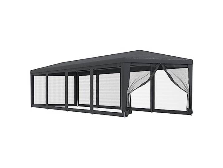 vidaXL Partytent met 10 mesh zijwanden 3x12 m HDPE antracietkleurig