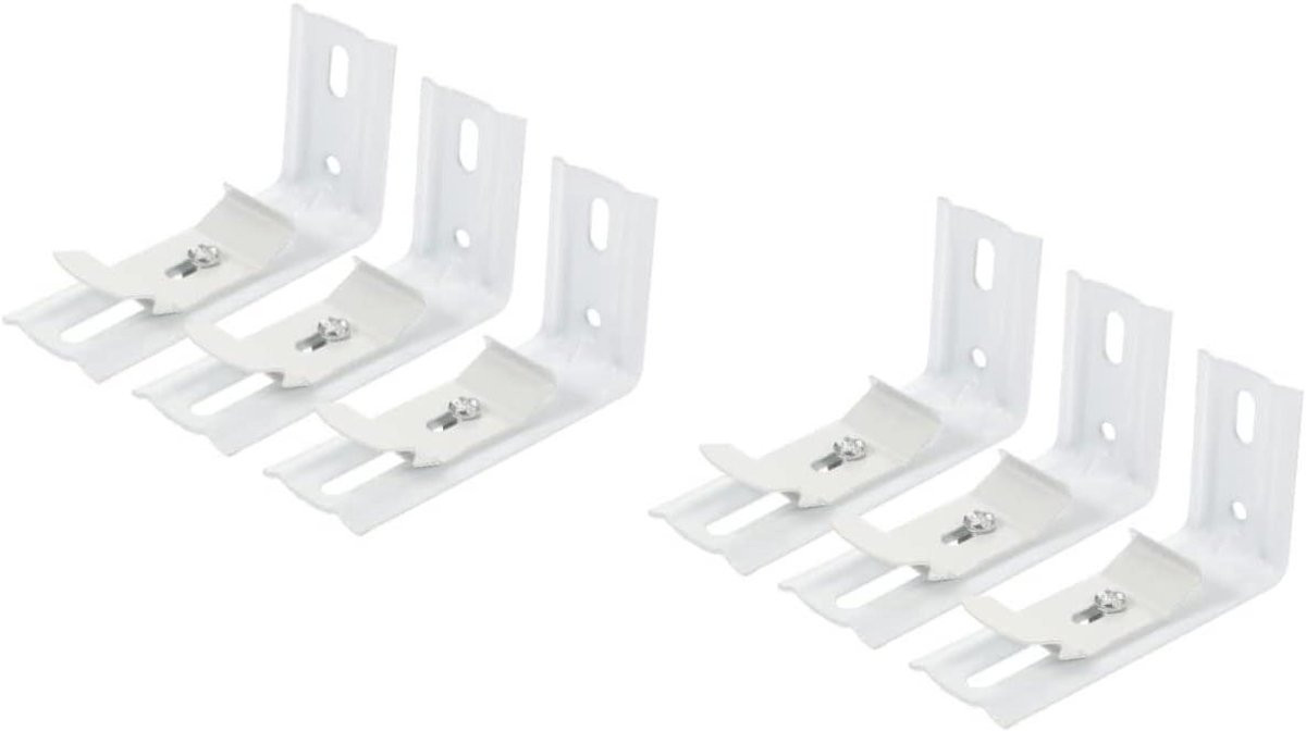 Verticale Jaloezie Beugels Wit - L-vormige Lamellen Ophangers voor 38 mm Raambekleding