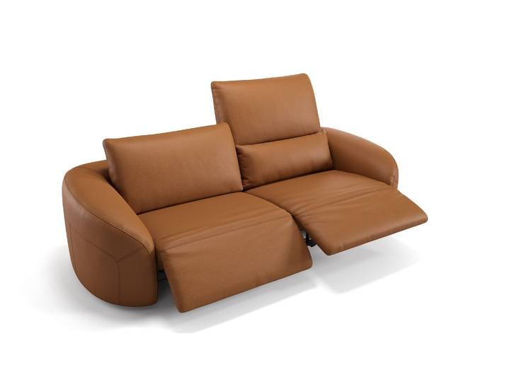 Designer Leder Sofa ST. MORITZ 2er Couch