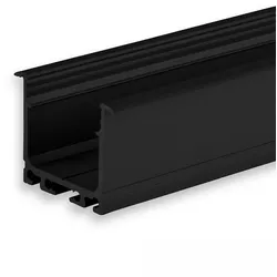 ISOLED LED Einbauprofil DIVE24 FLAT, Aluminium pulverbeschichtet, 200cm, schwarz RAL9005 ISO-116356