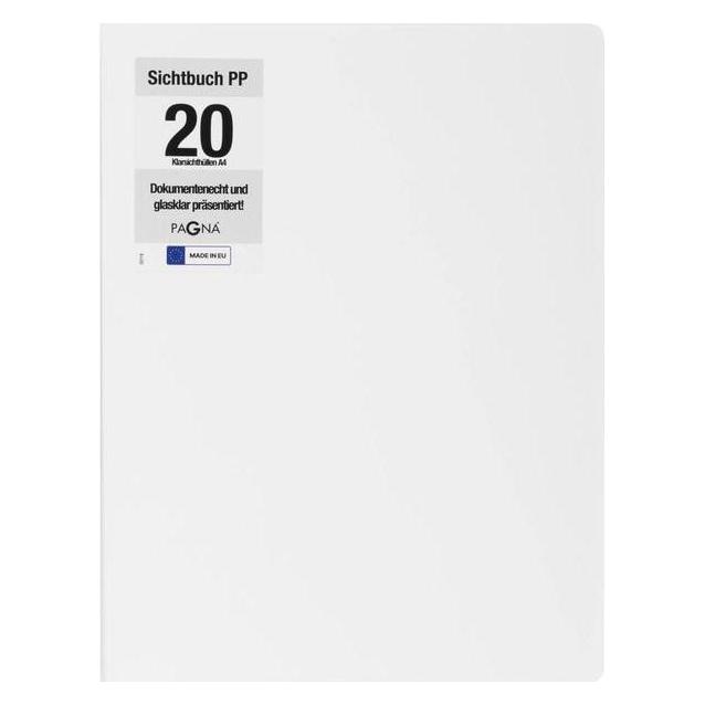 Pagna Office Sichtbuch DIN A4, 20 Hüllen weiss (A4, 1x) (21009-02)
