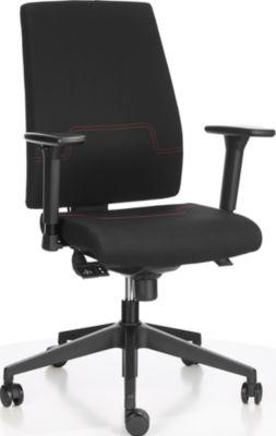 Schäfer Shop Select Bürostuhl T4, mit Armlehnen, Synchronmechanik, Muldensitz, Airpressure-Lordosenstütze, schwarz