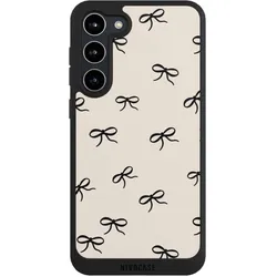 Nivocase Handyhülle für Samsung Galaxy S23+ Hülle NIVOpure Case Schwarz Muster Schleife Schleifen (Samsung Galaxy S23+), Smartphone Hülle, Schwarz