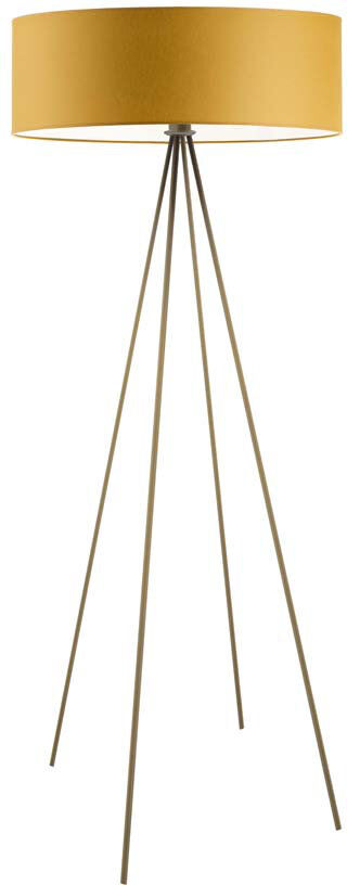 17 Stories Arnesha 157cm Traditional Floor Lamp Mustard/Antique Old Gold 157cm H X 60cm W X 60cm D