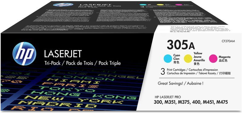 HP 305A (CF370AM) - 3-farbig - Toner - Multipack