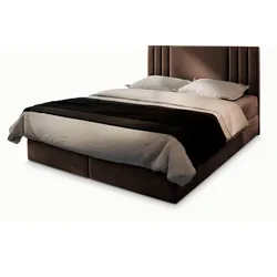 BOXBETT BRES 160x200 cm mit Matratze und Topper - Braun