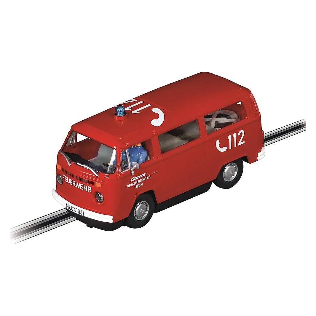 Carrera 20032083 - VW Bus T2b Feuerwehr, Front-, Rück- und Bremslicht, Blaulicht (20032083)