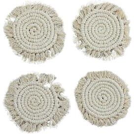 IH Casa Decor 4 PC Round Macrame Coaster