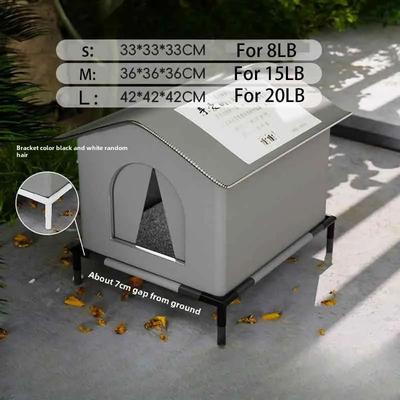 Uplift Essentials Waterproof Outdoor Winter Warm Pet Cave set Grey s