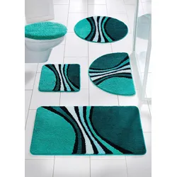 bonprix Badematte mit Streifen, petrol, Gr.80x150 cm, Ein Farbtupfer mit Wohlfühlfaktor im Bad