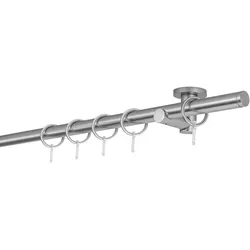 20mm,1-läufig,Rohr,Deckenträger urban,Endstück match Farbe: Edelstahl-Optik, Größe: 130cm
