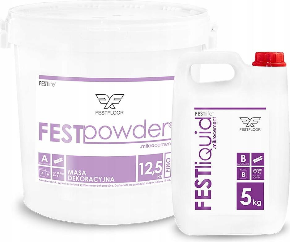 Festfloor Life Fino Microcement voor vloeren, 17,5 kg