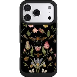 Nivocase Handyhülle für Apple iPhone 18 Pro Hülle NIVOpure Case Schwarz Biene Blumenkranz Blüte (Apple iPhone 18 Pro), Smartphone Hülle, Schwarz
