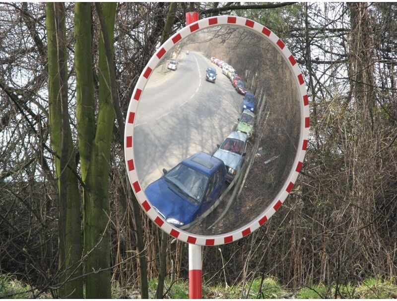 B2B Partner Runder konvexer Verkehrsspiegel für den Außenbereich, Durchmesser 900 mm