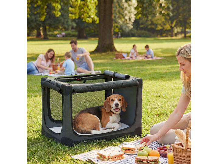 PawHut Transport Souple Chiens Chats 76x54x54cm Oxford Vert