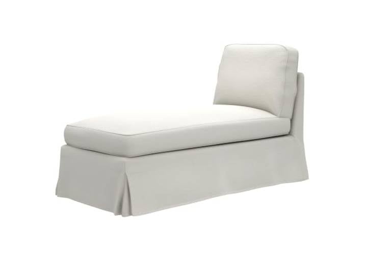 Soferia Housse de Rechange Compatible pour EKTORP méridienne autoportante – Tissu Bouclea Ecru (bouclé\, Hydrofuge\, Anti-Taches)