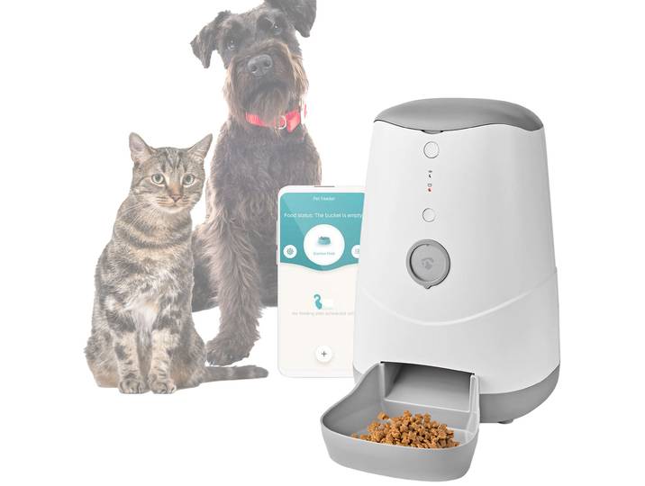 SmartLife Futterspender, automatischer Futterautomat, Wi-Fi, 3.7 l, Android / iOS