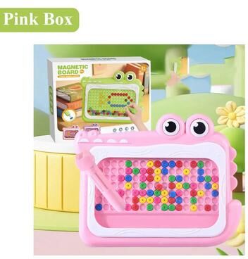 Uplift Picks Kids Magnetic Beads Doodle Board Montessori Drawing Puzzle Toy pink Box