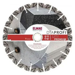 Elmag, Sägeblatt, - DiaProfi-Diamantscheibe UNI-PREMIUM Ø230mm Bohrung: 22,2mm f. Trocken- u. Nassschnitt
