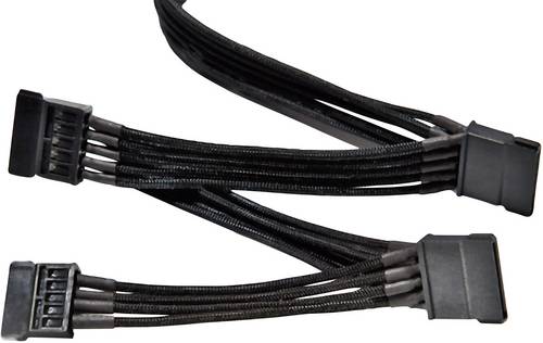 BeQuiet Strom Anschlusskabel [4x SATA-Strom-Stecker 15pol. - 1x bequiet! Stromanschluss modular] 0.90 m Schwarz