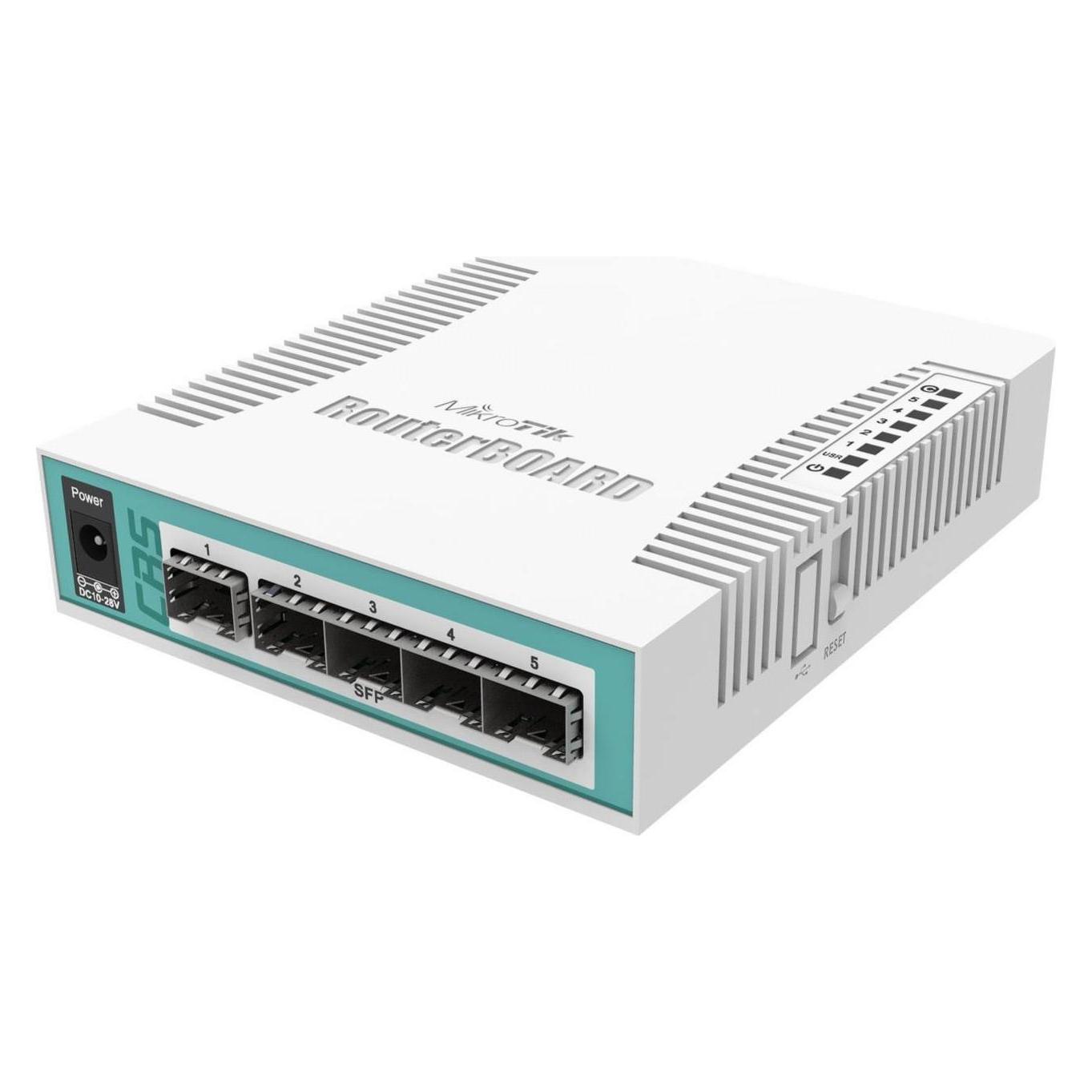 MikroTik CRS106-1C-5S L5 5xSFP 1G, 1xGigabit LAN PoE / SFP combo, Desktop case (6 Ports) (MT CRS106-1C-5S)