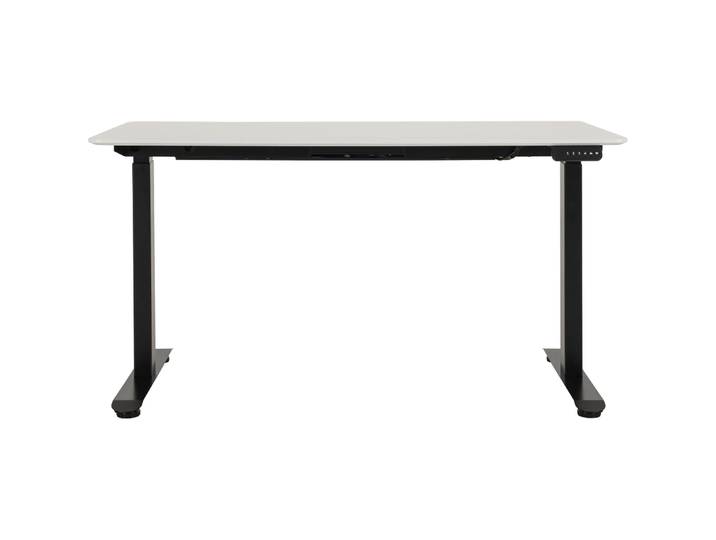 Schreibtisch Lario weiss/schwarz MDF Höhenverstellbar B 140 T 70 cm