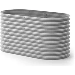 Vicco, Komposter + Gartensack, Komposter Garten, Silber, 160 x 82 cm
