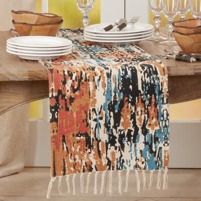Saro Lifestyle Rug Runner With Distressed Design