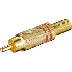 GOOBAY 11280 - Cinchstecker, Farbcodierung rot, Kontakte vergoldet