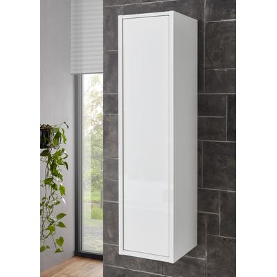 Stauraumschrank HOME AFFAIRE "Studio Line, Badschrank in Hochglanz Weiß, im modernen Design", weiß, B:30cm H:119cm T:30cm, Schränke, Stauraumschrank, ausreichend Stauraum