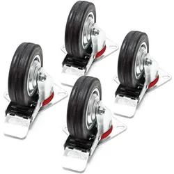 Wiltec, Möbelrollen, Doppelstopp-Lenkrolle Set